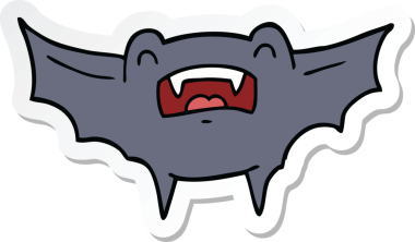 Bir insan tarafından çizilmiş bir vampir yarasanın çıkartması.