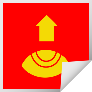 Bir insan tarafından çizilmiş kare soyulmuş göz karikatürü.