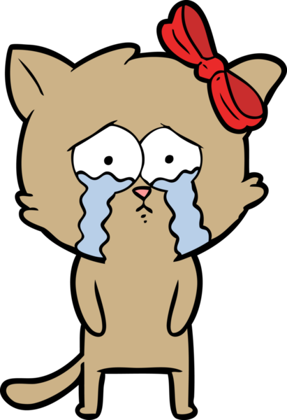 Bir insan tarafından çizilmiş çizgi film kedisi.