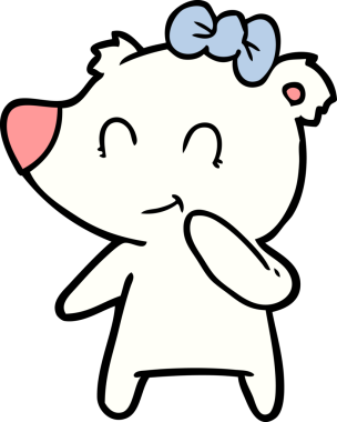 Bir insan tarafından çizilmiş kutup ayısı karikatürü