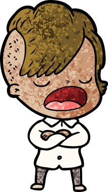 Bir insan tarafından çizilmiş havalı hippi kız çizgi filmi.