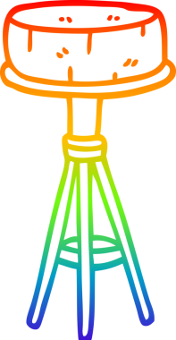 Bir insan tarafından çizilmiş karikatür kahvaltı taburesi çizimi