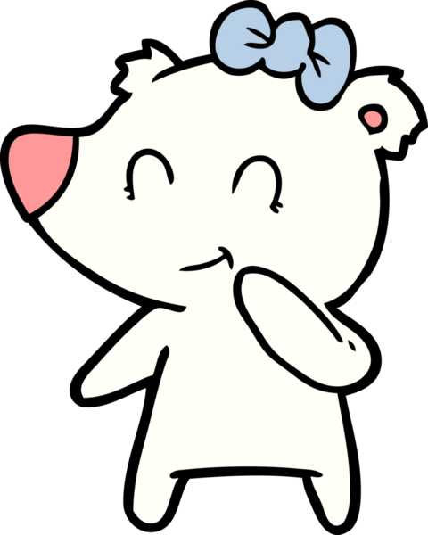 Bir insan tarafından çizilmiş kutup ayısı karikatürü