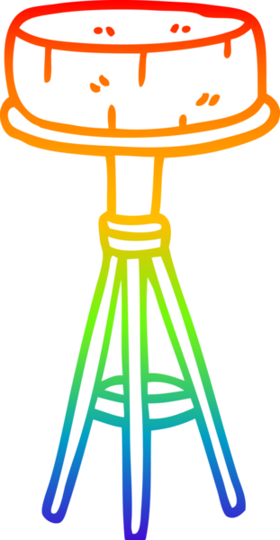 Bir insan tarafından çizilmiş karikatür kahvaltı taburesi çizimi