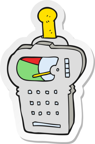 Bir insan tarafından çizilmiş bir karikatür bilimsel cihazının çıkartması.