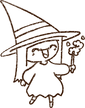 Bir insan tarafından çizilen Mutlu Cadı Kömürü