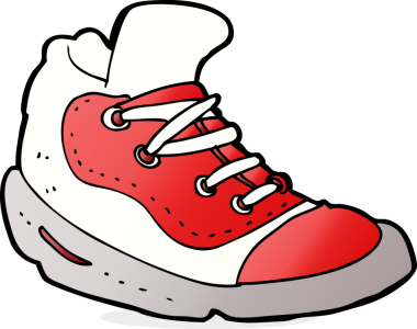 Bir insan tarafından çizilmiş bir spor ayakkabı.