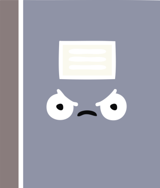 Bir insan tarafından çizilmiş düz renkli bir defter çizimi