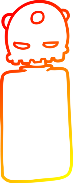 Bir insan tarafından çizilen çizgi film robotunun sıcak çizgi çizimi