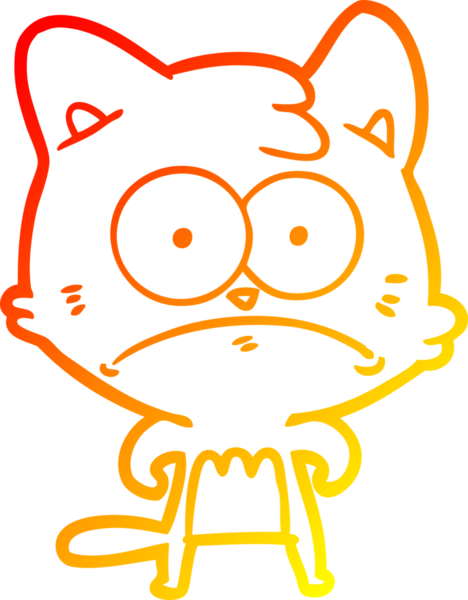 Bir insan tarafından çizilen çizgi film karakterinin sıcak gradyan çizimi