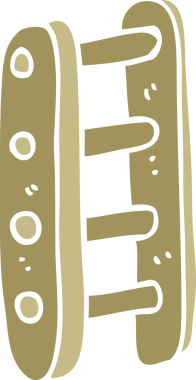 karikatür karalama uzun merdiven bir insan tarafından çizilmiş