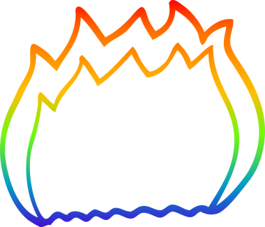 gökkuşağı gradyan çizgi çizimi bir insan tarafından çizilmiş bir çizgi film ateşi