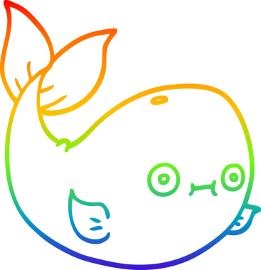 bir insan tarafından çizilmiş karikatür deniz balinası çizimi