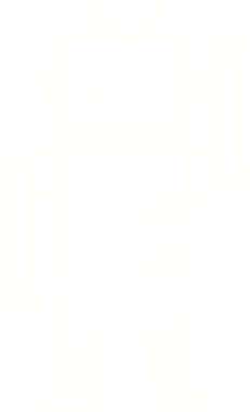 Bir insan tarafından çizilen Çılgın Robot Tebeşiri