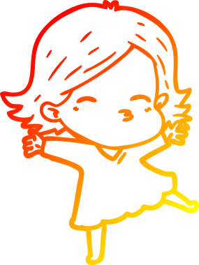 Bir insan tarafından çizilmiş bir karikatür kadın çizimi