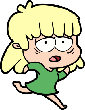 Bir insan tarafından çizilmiş yorgun bir kadın.