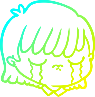 Bir insan tarafından çizilmiş bir karikatür kadın yüzü.