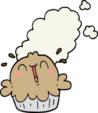 Bir insan tarafından çizilmiş şirin bir karikatür.