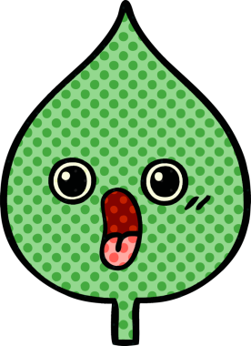 bir insan tarafından çizilmiş dışavurumsal yaprağın çizgi roman tarzı