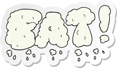 Bir insan tarafından çizilmiş FAT sembolünün çıkartması.