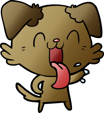 Bir insan tarafından çizilmiş nefes nefese bir köpek.