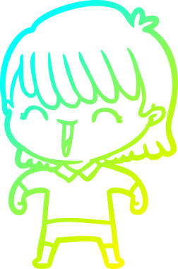 Bir insan tarafından çizilmiş bir karikatür kadın çizimi.