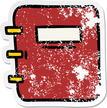 Bir insan tarafından çizilmiş bir karikatür dergisi çıkartması.