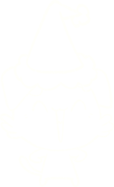 Bir insan tarafından çizilmiş Noel Yavrusu Tebeşiri