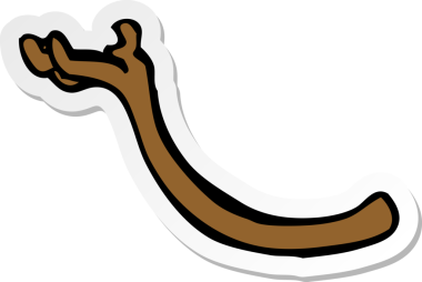 Bir insan tarafından çizilmiş bir karikatür kolunun çıkartması.