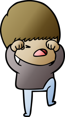 Çizgi film bir insan tarafından çizilmiş stresli adam