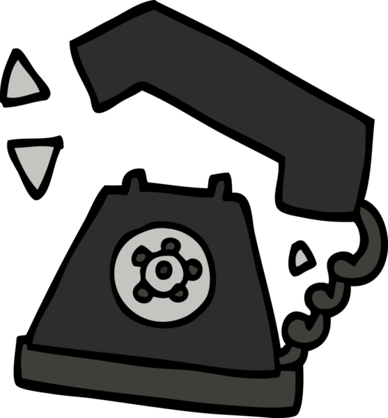 bir insan tarafından çizilmiş karalama retro telefon.