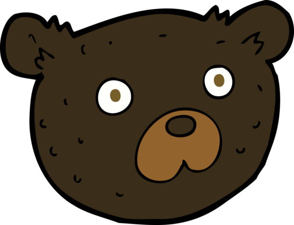 bir insan tarafından çizilmiş kara ayı çizgi filmi