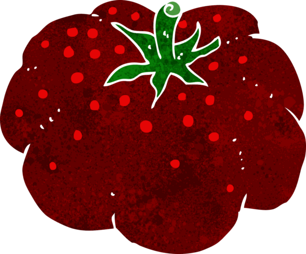 Bir insan tarafından çizilmiş domates çizgi filmi.