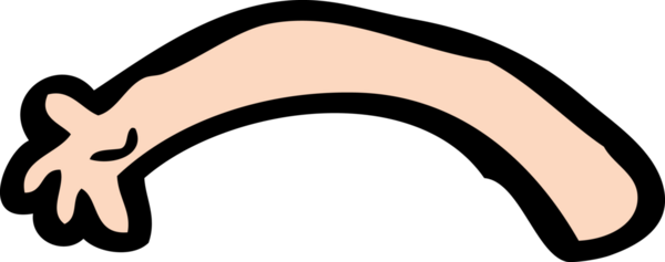 Bir insan tarafından çizilmiş çizgi film kolu