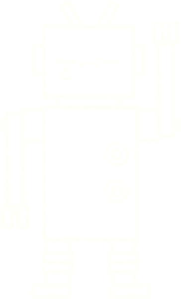 Bir insan tarafından çizilen Çılgın Robot Tebeşiri