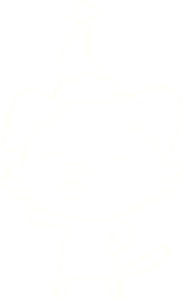 Bir insan tarafından çizilen Noel Köpeği Tebeşiri