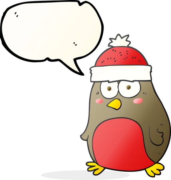 Bir insan tarafından çizilmiş serbest konuşma balonu karikatürü Noel ardılı.