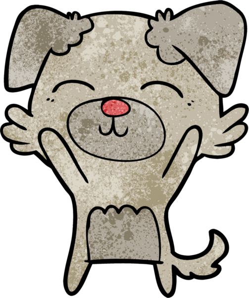 Bir insan tarafından çizilmiş çizgi film köpeği.