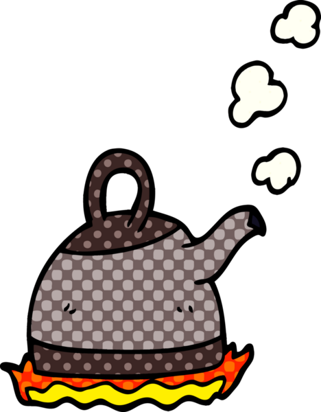 Bir insan tarafından çizilmiş karikatür kazanı.