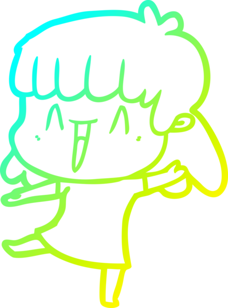 Bir insan tarafından çizilmiş bir karikatür kadın çizimi.