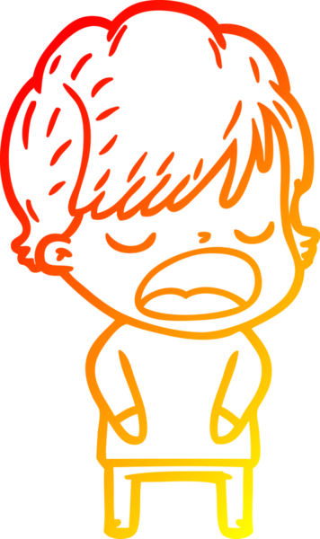 Bir insan tarafından çizilmiş bir karikatür kadın çizimi.