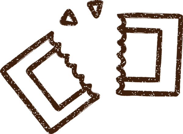 Film Bilet Kömürü Bir insan tarafından çizilmiş