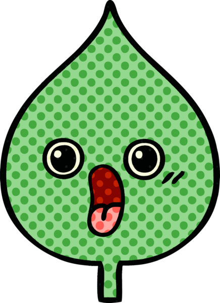 bir insan tarafından çizilmiş dışavurumsal yaprağın çizgi roman tarzı