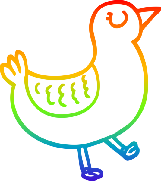 gökkuşağı gradyan çizimi Bir insan tarafından çizilmiş bir çizgi kuş