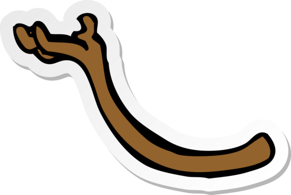 Bir insan tarafından çizilmiş bir karikatür kolunun çıkartması.