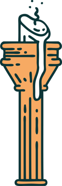 Bir insan tarafından çizilmiş bir şamdanın ikonik dövme şekli