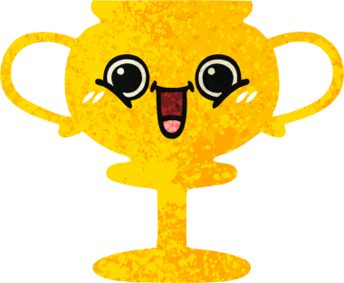 Bir insan tarafından çizilmiş bir kupanın retro illüstrasyon tarzı karikatürü