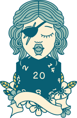 Retro Dövme Tarzı Bir insan tarafından çizilmiş 20 zarlı düzenbaz insan