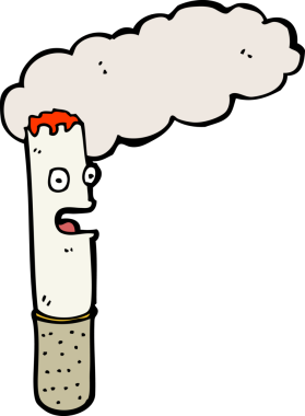 bir insan tarafından çizilmiş çizgi film sigarası