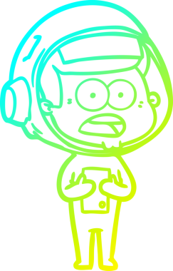 Bir insan tarafından çizilen soğuk gradyan çizgi çizimi bir astronotu şaşırttı.